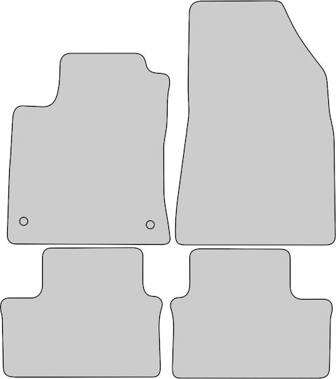 Me Premium Set Front and Back Car Mats 4 Pieces for Renault Clio 2019 Black