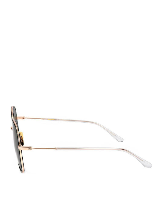 Sandro Unisex Γυαλιά Ηλίου με Χρυσό Σκελετό και Πράσινο Φακό