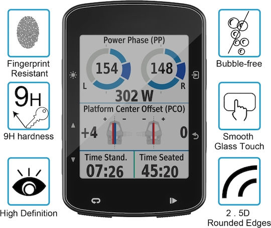 Garmin Edge 520 Plus 0.26mm 2.5d 9h Tempered Glass Film Screen Protector