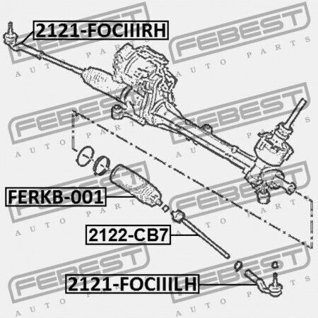 Right Steering Rack Tie Rod Ford Focus CB8 2011 EU 1714576