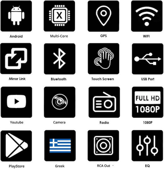 Οθόνη Αυτοκινήτου 7" 2din Apple Carplay Android Auto 2gb Ram-32gb 563012 Μαύρο