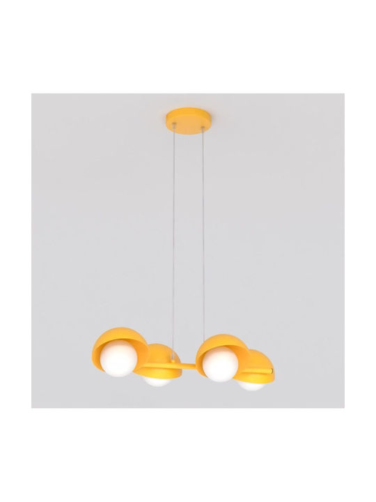 Emibig Orange Ceiling Light for 4 G9 Bulbs