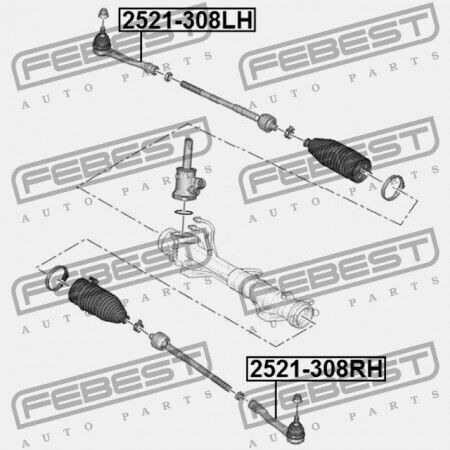 Άκρο Ράβδου Τιμονιού Αριστερά Peugeot 308 2007-2013 3817.76