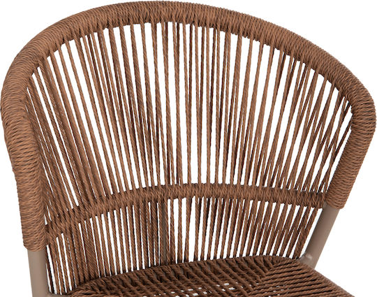 Outdoor Chair Aluminum Lynn Cappuccino 57x62x78cm