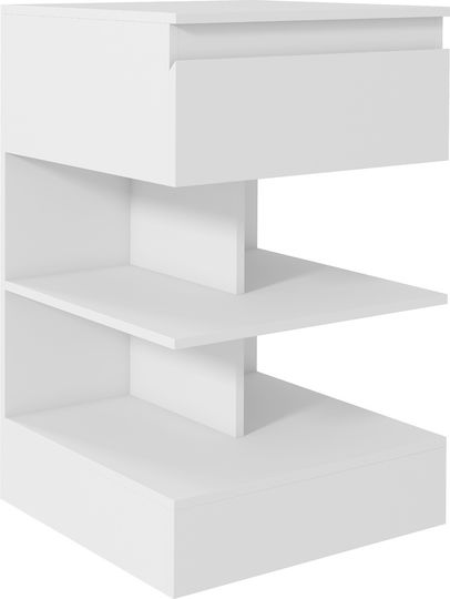 Ξύλινο Λευκό 39x39x65cm 831-687V80WT