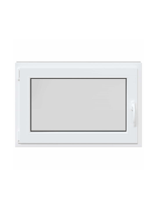 vidaXL Hinged PVC Window W90xH60cm