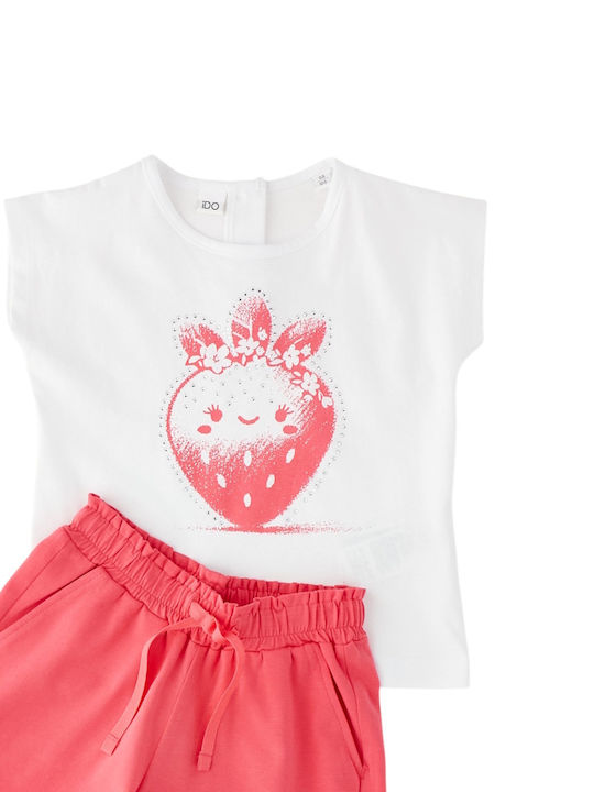 Kids Set with Shorts Summer 2 Pieces Coral
