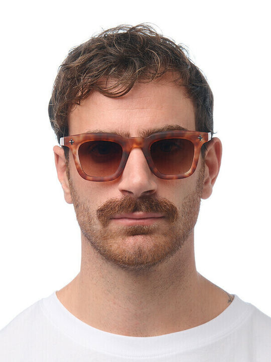Okkia Firenze Unisex Sonnenbrillen mit Braunen Schildkrötenrahmen und Braunen Gläsern OK068SHBR