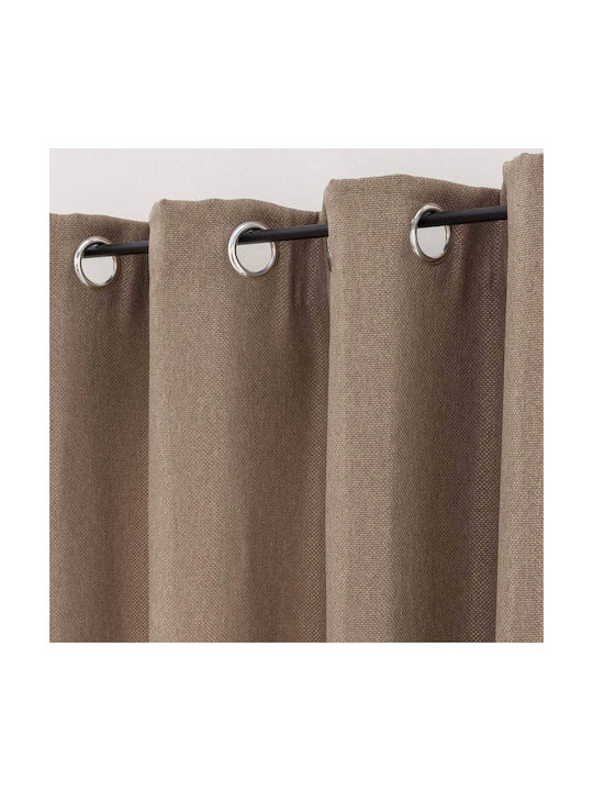 Blackout Curtain With Grommets Tramina Hazelnut 135x240cm