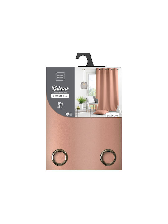 Κουρτίνα με Τρουκς Essentiel Blush 140x260εκ.