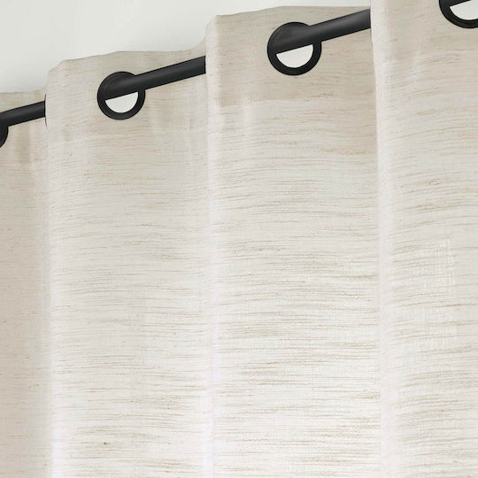 Window Curtain With Grommets Nando Naturel 140x180cm