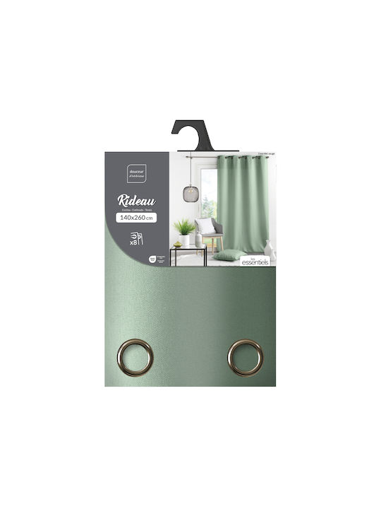 Curtain With Grommets Essentiel Sage 140x260cm