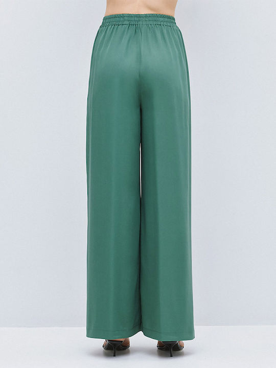 Pantaloni Largi Dama Cu Cauciuc Pine