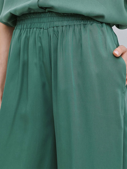 Pantaloni Largi Dama Cu Cauciuc Pine