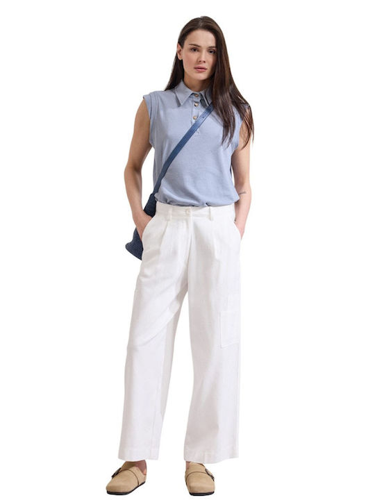 Damen Stoffhose Weiß