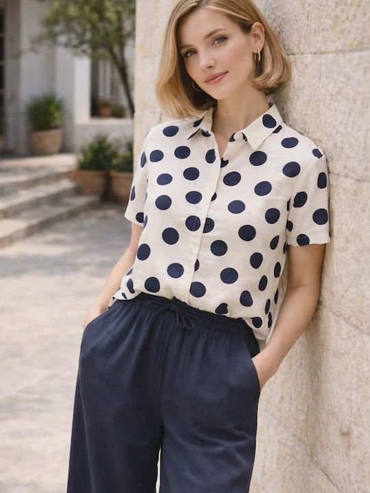 Women's Blue Set with Straight Leg Trousers