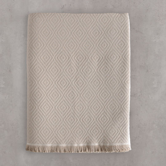 Rythmos Elysse Cuvertură Pentru Fotoliu Jacquard 180x160 cm Bej-Gri
