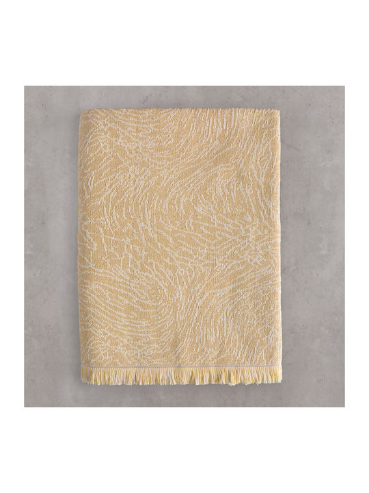 Rythmos Terrain Armchair Throw Jacquard 180x160cm Ecru