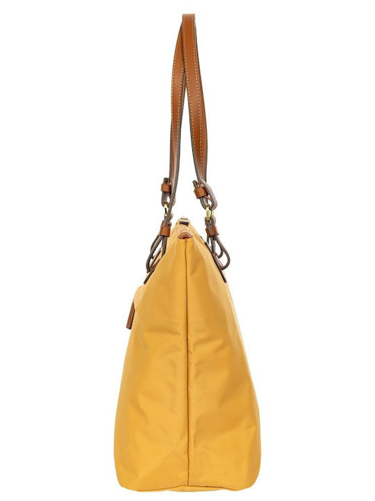 Leder Damen Schultertasche Gelbe