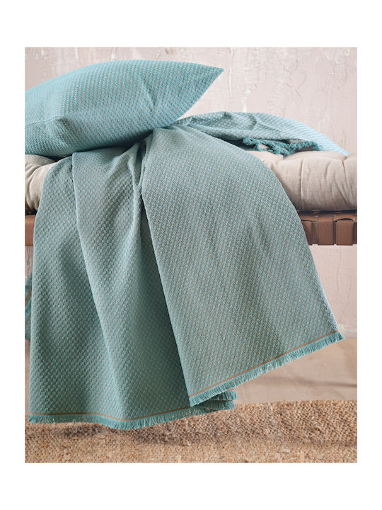 Rythmos Rami Armchair Throw Jacquard 180x160cm Ecru