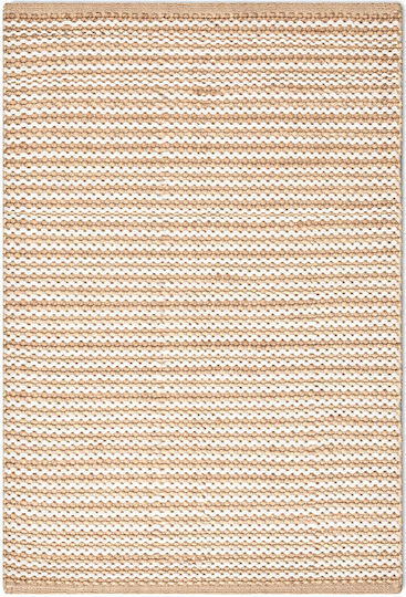 Handgefertigter Sommer Teppich aus Jute 160x230cm Natur/Weiß Handgefertigter Sommer Teppich aus Jute 160x230cm Natur/Weiß