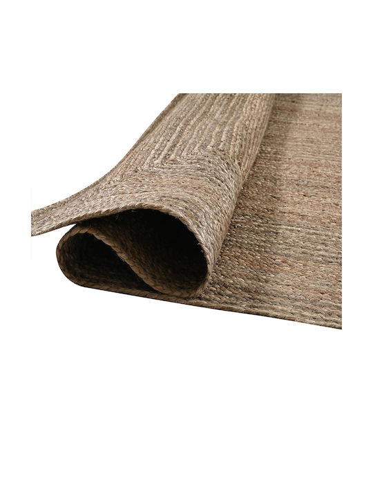 Covor Handmade Rectangular De Vară Din Iută Gri 200x290cm