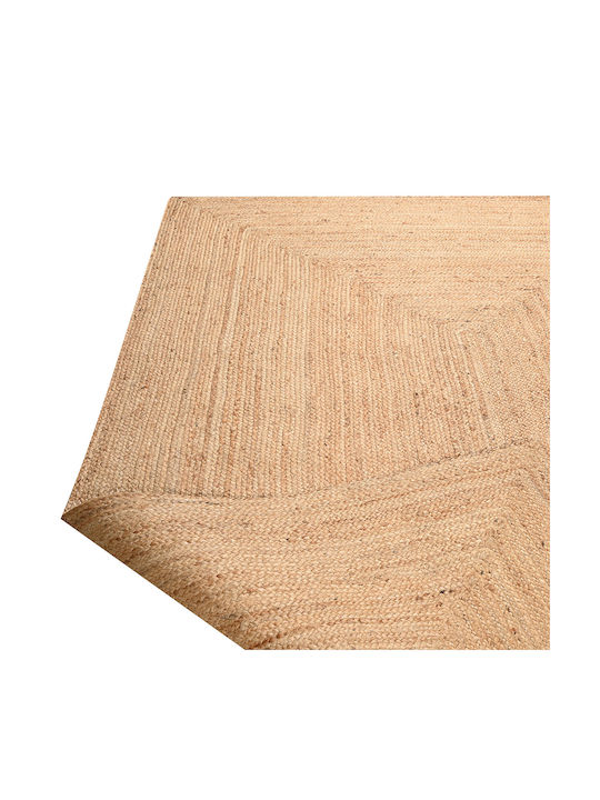 Handmade Wicker Beige Runner Rug 80x150cm