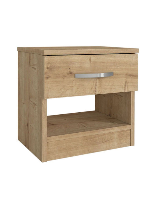 Wooden Bedside Table Oak 40x28.2x40cm
