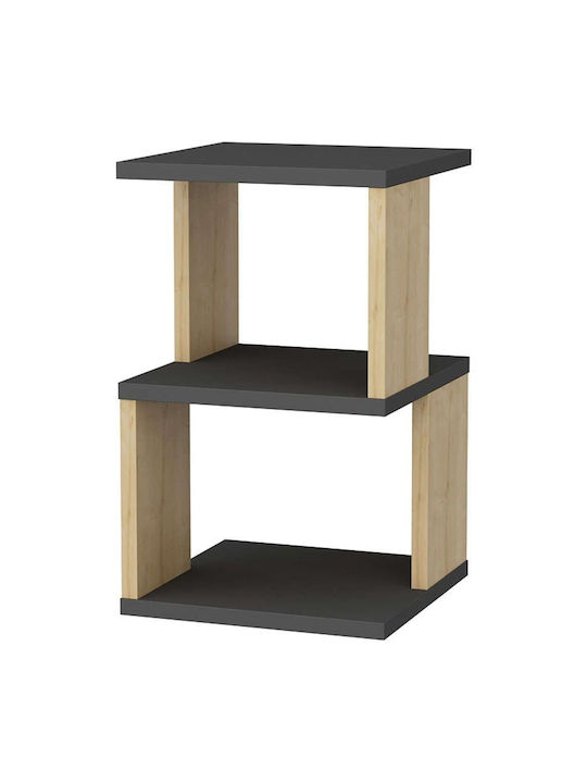 Nachttisch Carter Schwarz 29.6x29.6x49.4cm