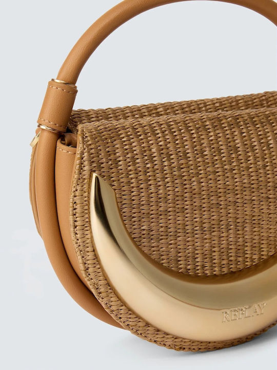 Straw Women's Shoulder Bag Tabac Brown