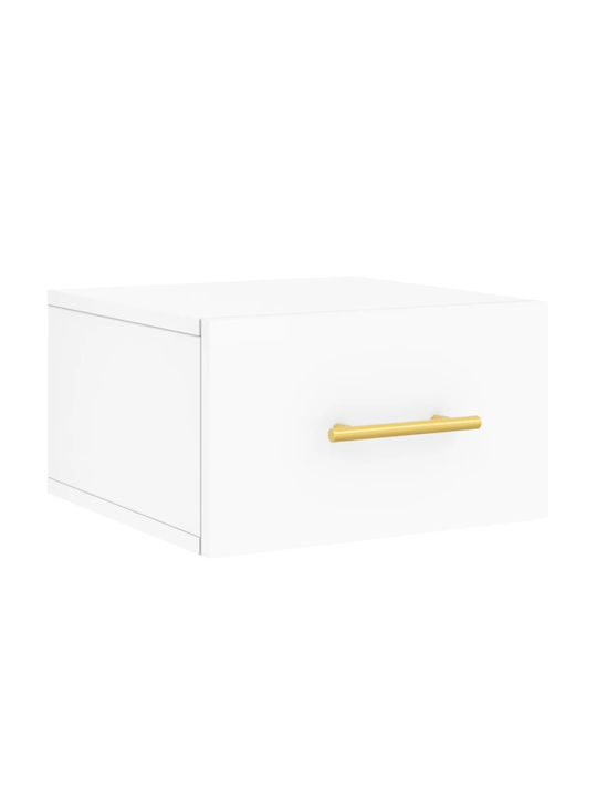 Wooden Bedside Table White 35x35x20cm