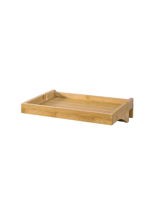 Κομοδίνο Γυάλινο Μπεζ 36x25x8cm