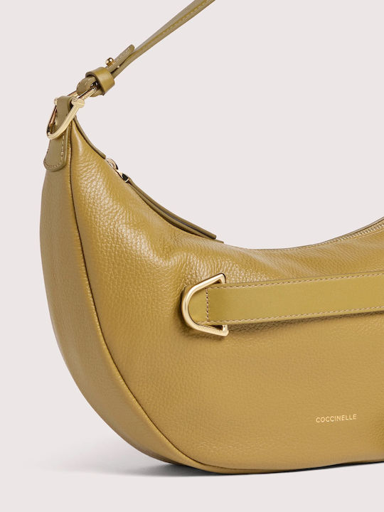 Leather Women's Shoulder Bag Khaki