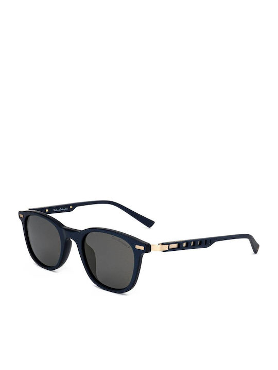 Tonino Lamborghini Unisex Γυαλιά Ηλίου με Navy Μπλε Σκελετό και Μαύρο Φακό