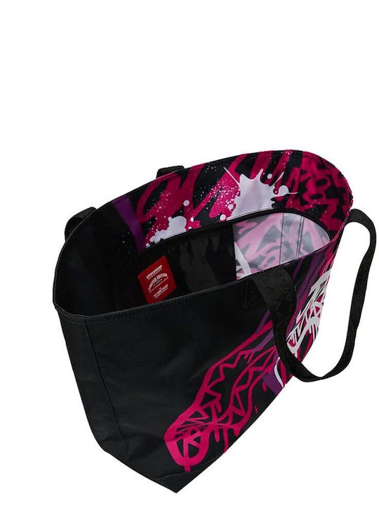 Fabric Women's Tote Handbag Black