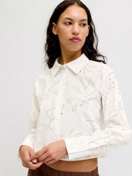 Jack & Jones Long Sleeve Women's Shirt Blanc De Blanc