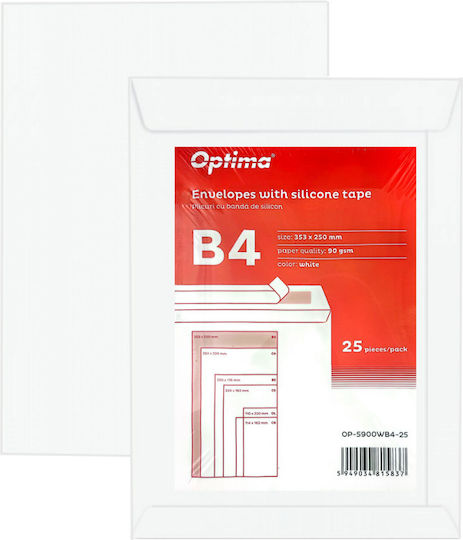 Optima Binderblätter B4 353x250mm Silikondichtung 25 Stück Set Optima Weiße