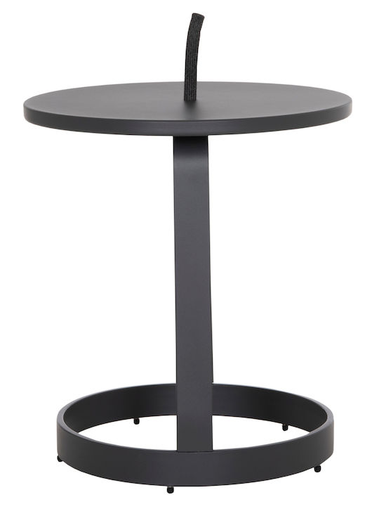 Hilfsmittel Garten- und Terrassentisch für kleine Außenräume Aluminium zusammenklappbar Mino Grau 47x47x53cm