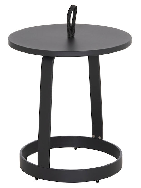Hilfsmittel Garten- und Terrassentisch für kleine Außenräume Aluminium zusammenklappbar Mino Grau 47x47x53cm