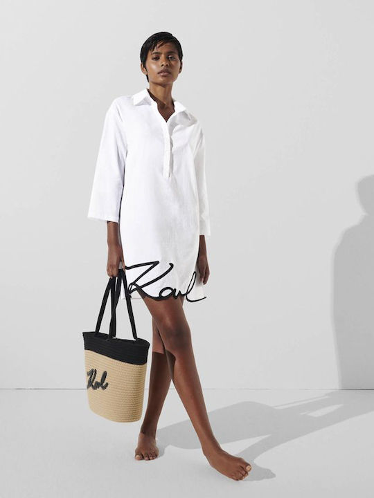 Karl Lagerfeld Women's Mini Dress Beachwear White