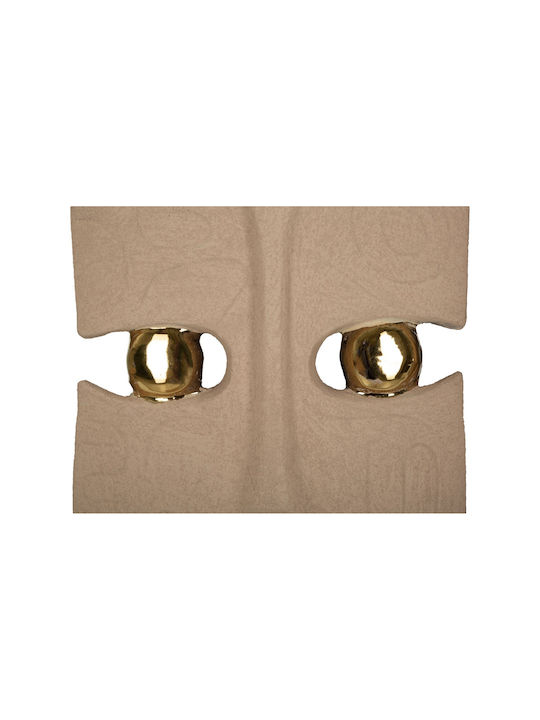 Mauro F Wall Decor Dakar Coppia Beige Made of Ceramic Material 2 Pieces