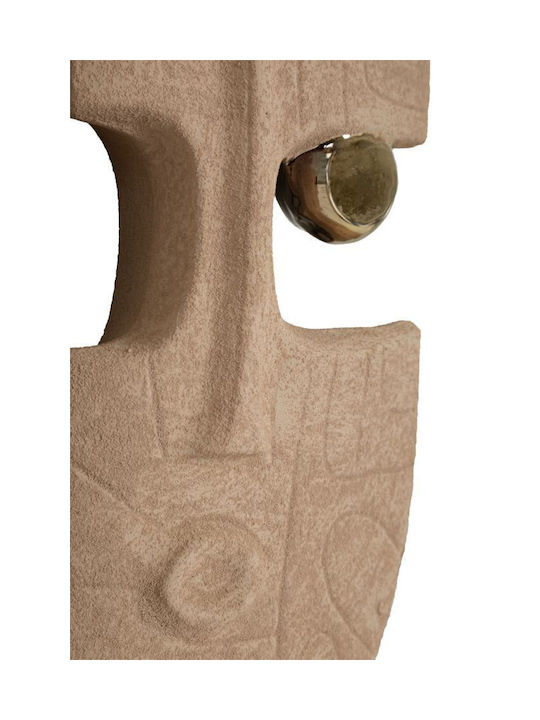 Mauro F Wall Decor Dakar Coppia Beige Made of Ceramic Material 2 Pieces