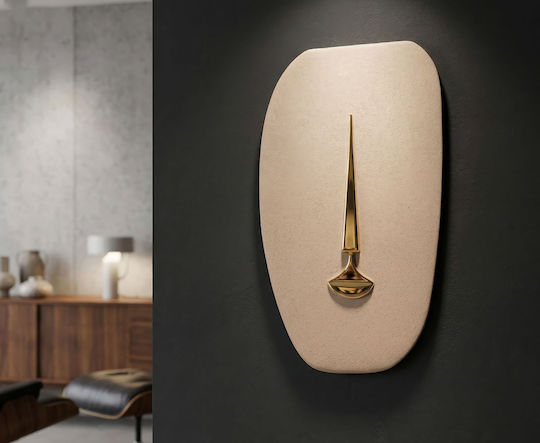 Mauro F Wall Decor Lagos Beige Made of Ceramic Material 39.5x6.5x25cm