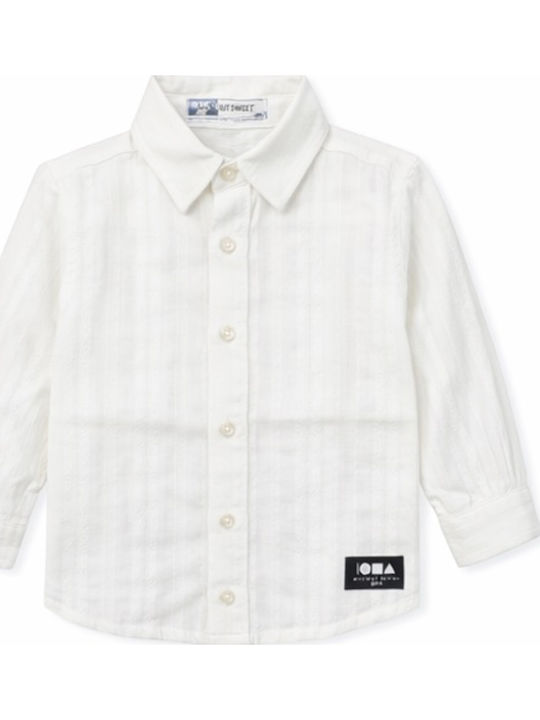 Kids Shirt Long Sleeve White