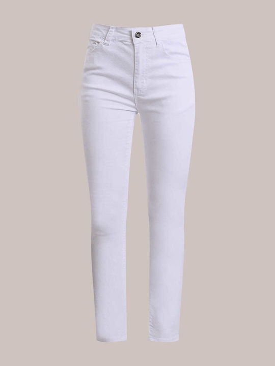 Celestino Damen Jeans Gerade Passform Weiß