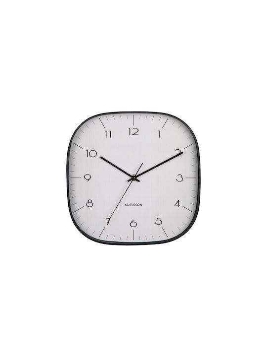 Karlsson Grato Cuadrado Wall Clock Metallic Gray Ø29cm