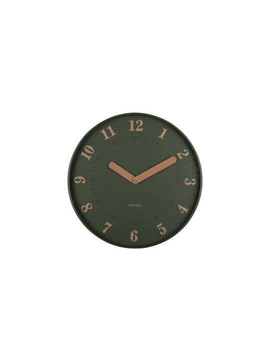 Karlsson Amena Wall Clock Plastic Green 40x4cm