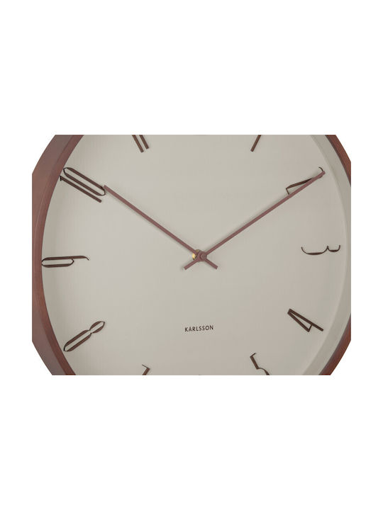 Karlsson Scandia Wooden Wall Clock Gray 40x5cm