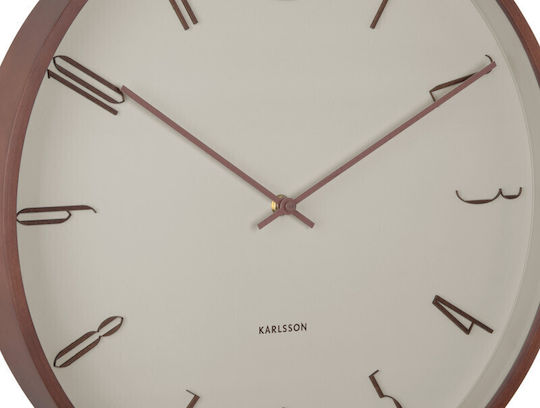 Karlsson Scandia Ρολόι Τοίχου Ξύλινο Γκρι 40x5cm
