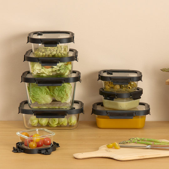 5Five F-v Clipeat Plus Glass Transparent Lunch Box 750ml
